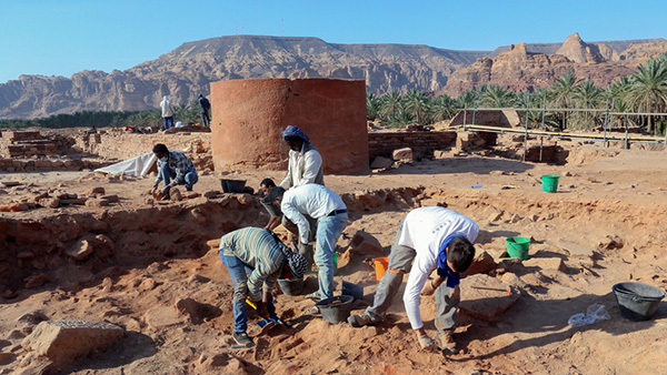 Excavaciones en Al Ula, al noroeste de Arabia Saudita.