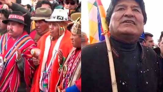 Marcha por la Patria en Bolivia en apoyo al Gobierno