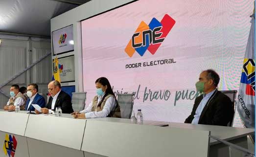 Consejo Nacional Electoral de Venezuela infoirma resultado elecciones regionales